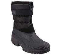 Cotswold Chase Winter Snow Boots Touch Fastening Zip Warm Lined Black Navy