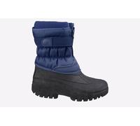 Cotswold Chase Winter Snow Boots Touch Fastening Zip Warm Lined Black Navy