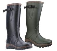 Cotswold Compass Mens/Womens Neoprene Stable Farm High Wellington Wellies - Black - UK 4 / EU 37