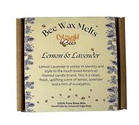Cotswold Edge Bees Ltd Beeswax Strong Scented Melts, Lemon & Lavender, 5 Melts per pack in a Gift Box, Natural Wax Bee Wax, Handmade in the UK