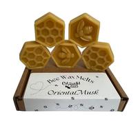 Cotswold Edge Bees Ltd Beeswax Strong Scented Melts, Oriental Musk, 5 Melts per pack in a Gift Box Home Fragrance, Handmade with Natural wax UK