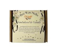 Cotswold Edge Bees Ltd Beeswax Strong Scented Melts, Sandalwood & Vanilla, 5 Melts per pack in a Gift Box, Natural Wax Bee Wax, Handmade in the UK