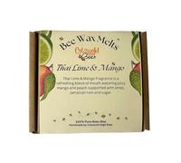 Cotswold Edge Bees Ltd Beeswax Strong Scented Melts, Thai Lime & Mango, 5 Melts per pack in a Gift Box, Handmade Natural Wax in the UK