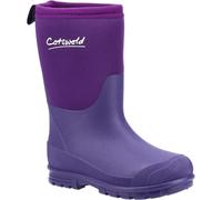 Cotswold Kids Hilly Neoprene Wellington Boots - Purple - 4 UK - Purple