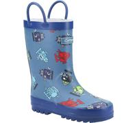 Cotswold Kids Puddle Robot Wellington Boots - Blue - 13 UK Child - Blue