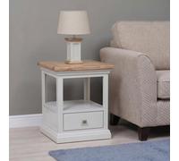 Cotswold Lamp Table - 1 Drawer - Oak and Painted
