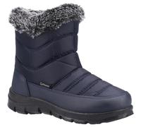 Cotswold Longleat women's navy warm fleece-lined waterproof winter snow boots