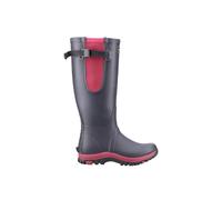 Cotswold Milton Adjustable Wellington Boot Female Navy/Pink Size 8