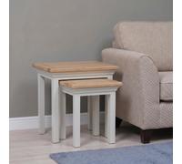 Cotswold Nest of Tables - Set of 2 - Oak and Painted