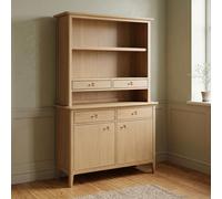 Cotswold Oak Dresser Hutch - 2 Door - 4 Drawer - Large - Natural