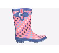 Cotswold Paxford Elasticated Mid Calf Wellington Boot Female Pink/Multi Spot UK