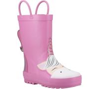 Cotswold Puddle 3D Rubber Girl's Pink Wellington Boots - UK 9