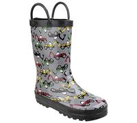Cotswold Digger Puddle Waterproof Wellington Kids | Wellingtons | Grey / Digger | UK Size 12
