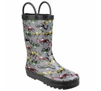Cotswold Digger Puddle Waterproof Wellington Kids | Wellingtons | Grey / Digger | UK Size 4.5