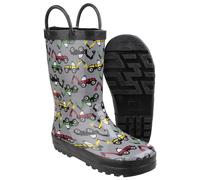 Cotswold Puddle Junior Waterproof Fun Outdoor Mud Wellies - Digger Pattern
