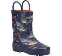Cotswold Puddle Kids Wellies Waterproof Rubber Boots Pull On Handles UK 4.5-13