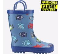 Cotswold Outdoor Wellington Boot Puddle Robot Kid's Rubber Waterproof Pull-On