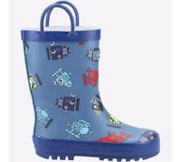 Cotswold Puddle Waterproof Kids Boys | Wellingtons | Robot | UK Size 5