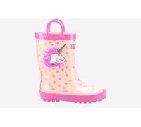Cotswold Childrens Unisex Puddle WATERPROOF Wellington Junior Girls - Pink Rubber - Size UK 8.5 Infant