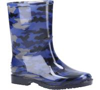 Cotswold Blue Camo Waterproof Kids Boys | Wellingtons | Navy Camo | UK Size 4
