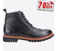 Cotswold Rissington Commando Goodyear Welt Lace Up Boot Black