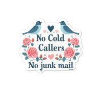Cotswold Series - 12cm No Cold Callers No Junk Mail Sticker - Front Door Cottage Vintage Classic Style Decal - SG488