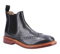 Cotswold Siddington Leather Mens Boots Size Welt Black Elasticated Goodyear