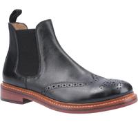 Cotswold Siddington Leather Mens Boots Size Welt Black Elasticated Goodyear
