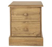 Core Products Cotswold 2 Drawer Bedside Cabinet, Brown