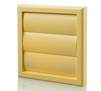 Cotswold Stone 125mm 5 Inch Plastic External Ducting Gravity Grille Air Vent Cover Extractor Fan Back Draught Shutter AC HVAC Bathroom Outside Wall Ventilation Hose Duct Grill - Part F Building Regs