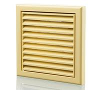 Cotswold Stone 150mm 6 Inch Plastic Louvred Wall Grille Vent Ceiling Extractor Fan Bathroom Wall Fixed Blade inc. Flyscreen -Internal + External Use- In-Line Tumble Dryer Ventilation House Hydroponics
