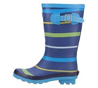 Cotswold Stripe Wellington Boot Mens Blue/Green/Yellow Size 2