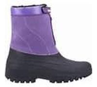 Cotswold Venture women's purple fur-lined waterproof front-zip winter boot