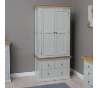 Cotswold Wardrobe - 2 Door - 3 Drawer - Oak and Painted