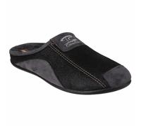 Cotswold Westwell Black Mens Mule Slippers Textile