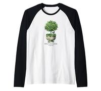 Cotswolds England Topiary Bird Romantic English Garden Art Raglan Baseball Tee