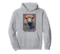 Cotswolds England UK Sheep Vintage Design Women Gardener's Pullover Hoodie
