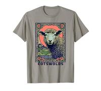 Cotswolds England UK Sheep Vintage Design Women Gardener's T-Shirt