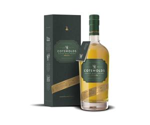 Cotswolds Peated Cask Single Malt Whisky with Gift Box | 70cl | 60.2% vol | Non-Chill Filtered | Subtle Hints of Peat Smoke | Enjoy Neat, or Shake it up in a Penicillin Cocktail