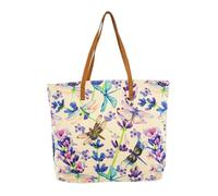 COTT N CURLS Dragonflies Serenade Tote Bag for Women - 26x20 Dragonfly Purse for Women, Watercolor Floral Printed Canvas, Leather Strap, Cute Unique Birthday Gift for Mother, Sister, Aunt, Grandma