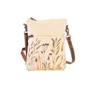 COTT N CURLS Verdant Floral Slim Sling Crossbody Bag - 34x7.5 Flower Purses for Women, Watercolor Printed Canvas and Leather, Casual Summer Purse, Summer Handbags, Cute Gifts for Mom, Sister, Friend