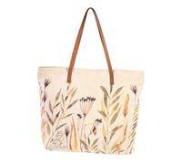 COTT N CURLS Verdant Floral Tote Bag for Women - 26x20 Flower Purses for Women, Watercolor Printed Canvas and Leather, Casual Summer Purse, Summer Handbags, Cute Gifts for Mom, Sister, Friend, Aunt