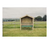 Cottage 3 Seat Arbour - Min. Assembly Required - Set of Cushions Inc Churnet Valley Garden Furniture Ltd Brown One Size