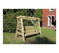 Cottage 3 Swing Seat - Min. Assembly Required - Set of Cushions Inc Churnet Valley Garden Furniture Ltd Brown One Size