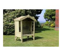 Churnet Valley Garden Furniture Churnet Valley Cottage Arbour 2 Seat, Brown