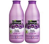 Cottage | Bath & Shower Gel [ Moisturising Milk | Divine Violet 97% Natural Ingredients | Pack of 2 Bottles of 750 ml