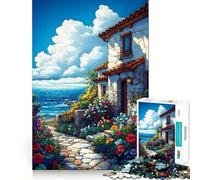 Cottage by The Ocean 1000 Pieces Puzzles for Teenagers Sharp Thinking, Accurate Cut, Fun Activity, Art Decor (50x75cm)