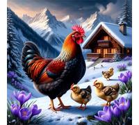 Cottage Chicken 120 Piece Jigsaw Puzzles for Adults and Kids, Impossible Puzzle, Jigsaws 120 pieces for adults Gifts, Difficult jigsaw puzzles for The Whole Family