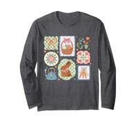 Cottage Core Easter Bunny Coquette Aesthetic Collage Cute Long Sleeve T-Shirt