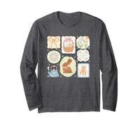 Cottage Core Easter Bunny Coquette Chocolate Patchwork Cute Long Sleeve T-Shirt